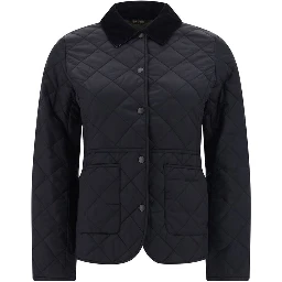 Black Polyester Full-Length Jacket