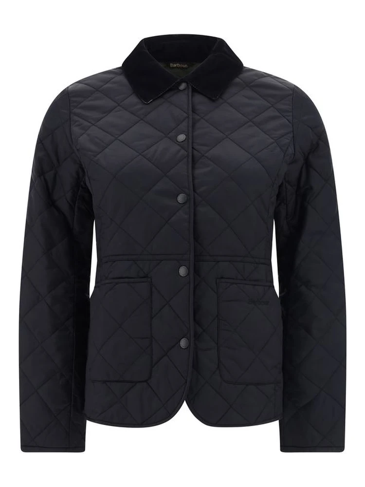 Black Polyester Full-Length Jacket