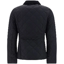 Black Polyester Full-Length Jacket