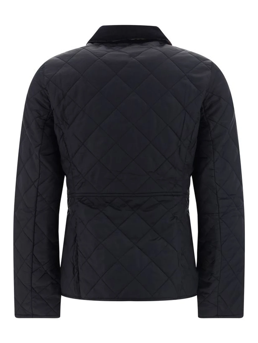 Black Polyester Full-Length Jacket