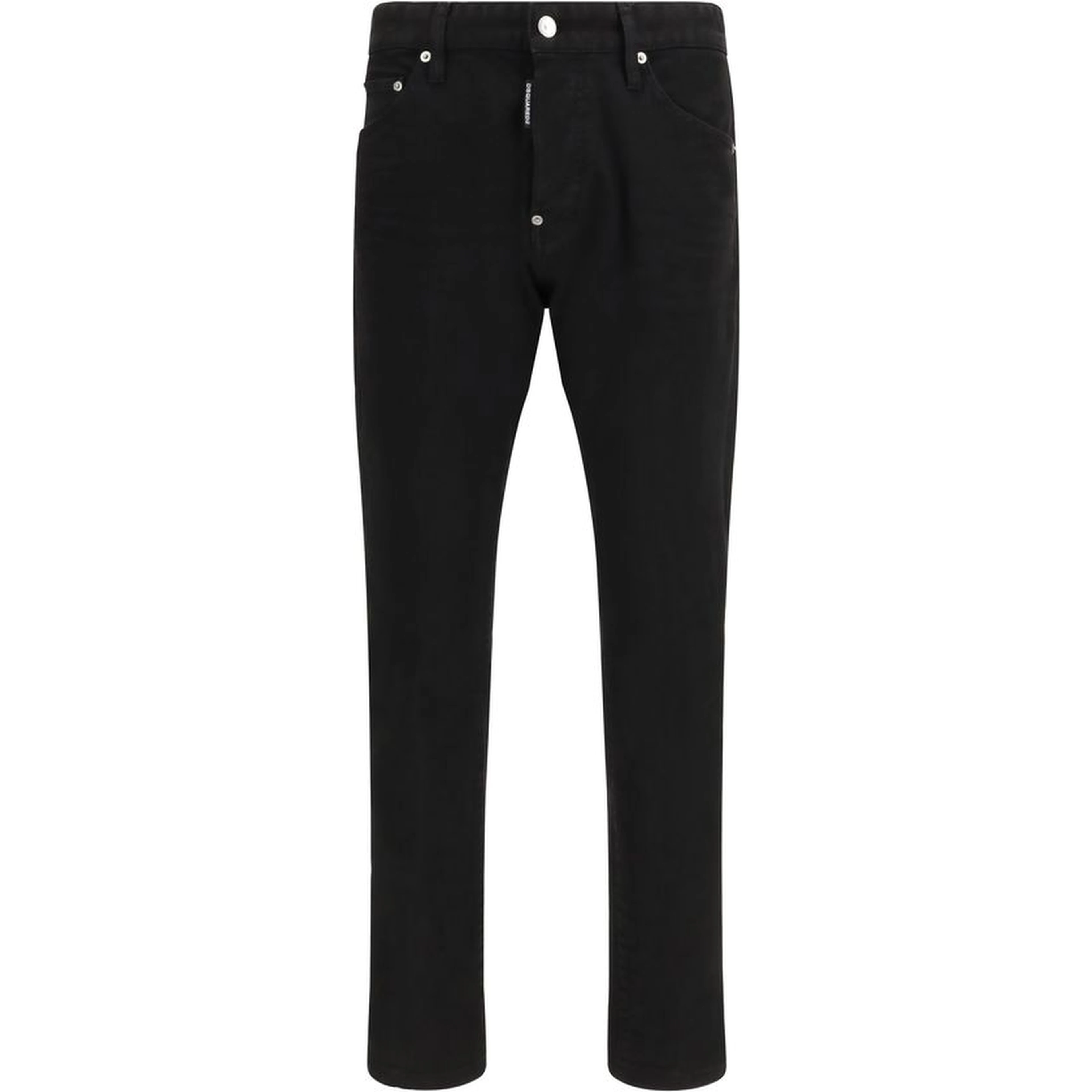 Black Cotton Slim Fit Jeans