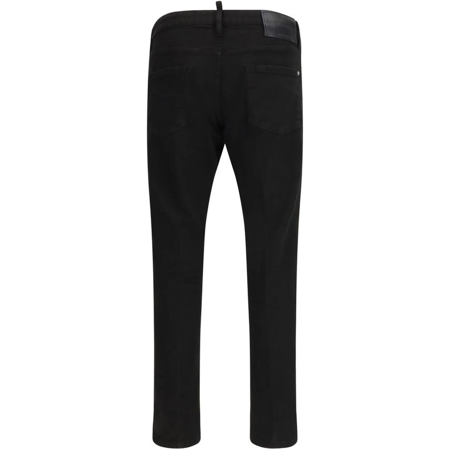 Black Cotton Slim Fit Jeans