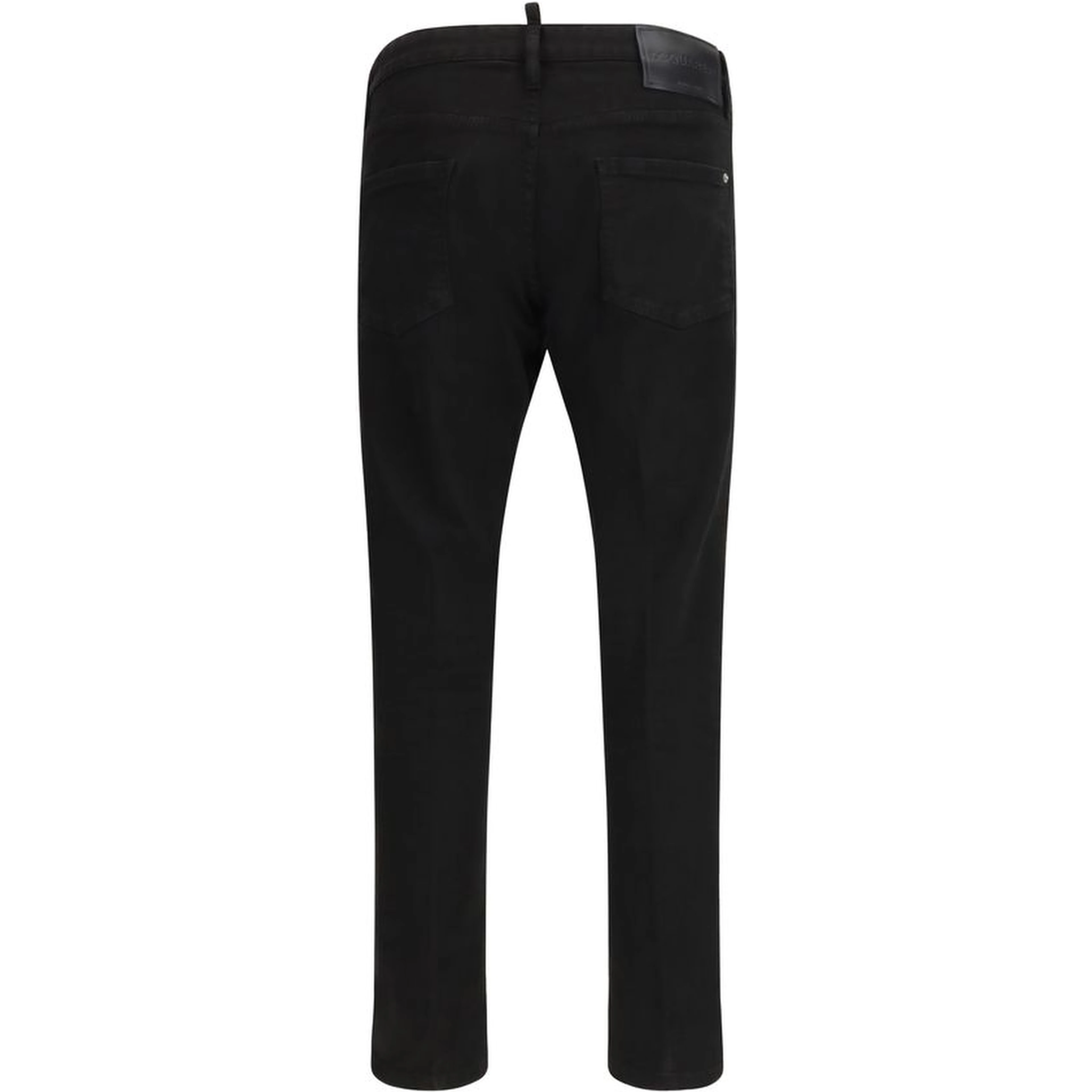 Black Cotton Slim Fit Jeans