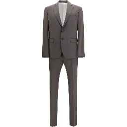 Gray Fleece Wool Two-Piece Suit