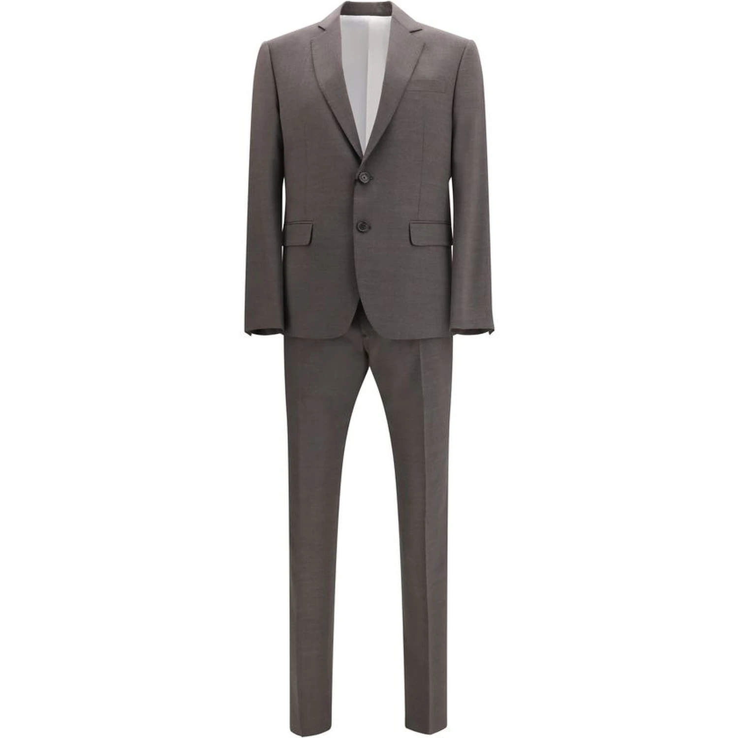 Gray Fleece Wool Two-Piece Suit