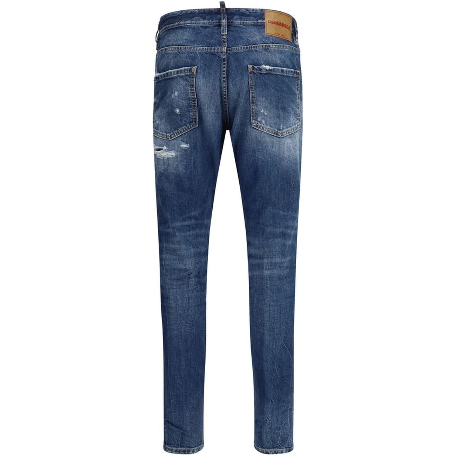Blue Cotton Slim Fit Jeans
