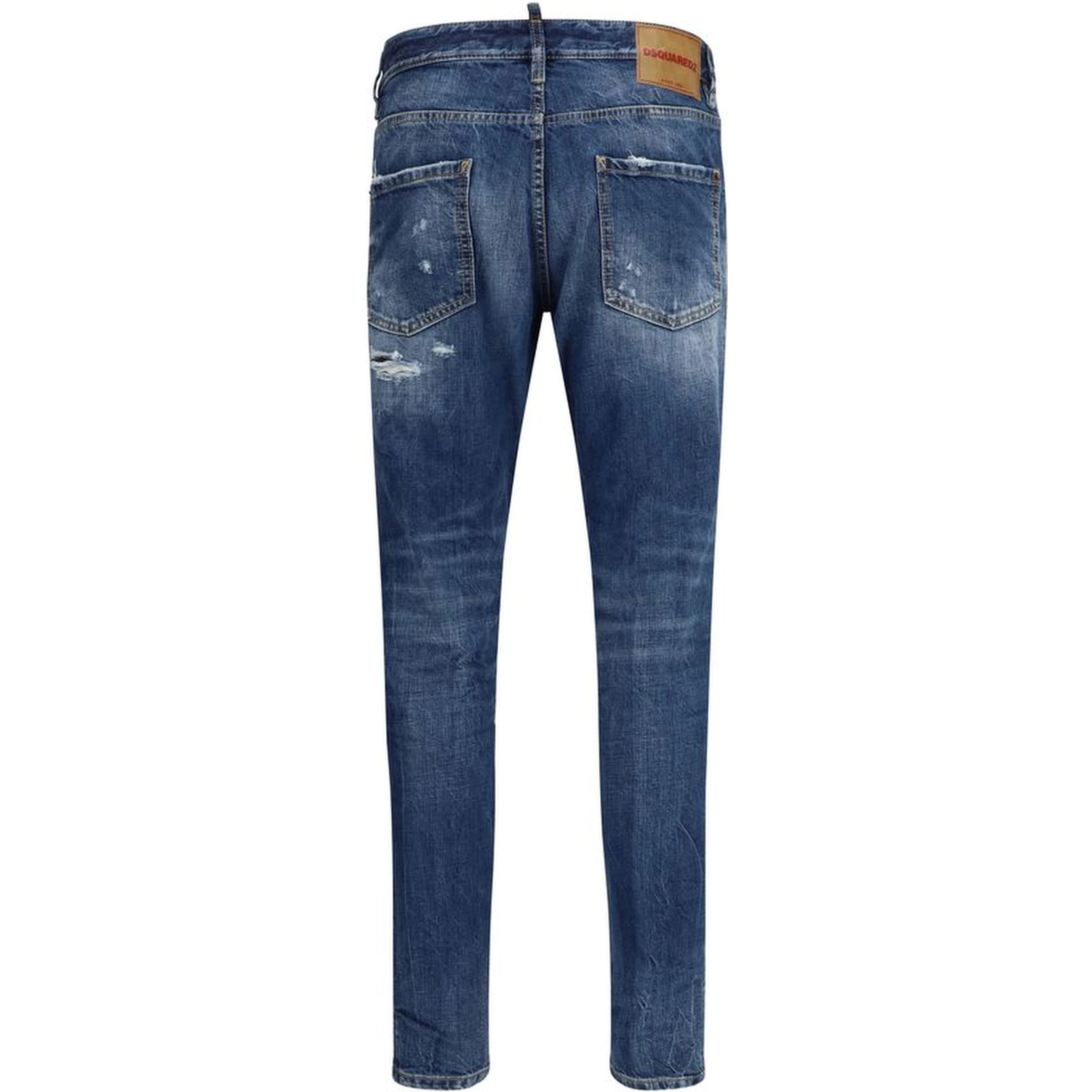 Blue Cotton Slim Fit Jeans