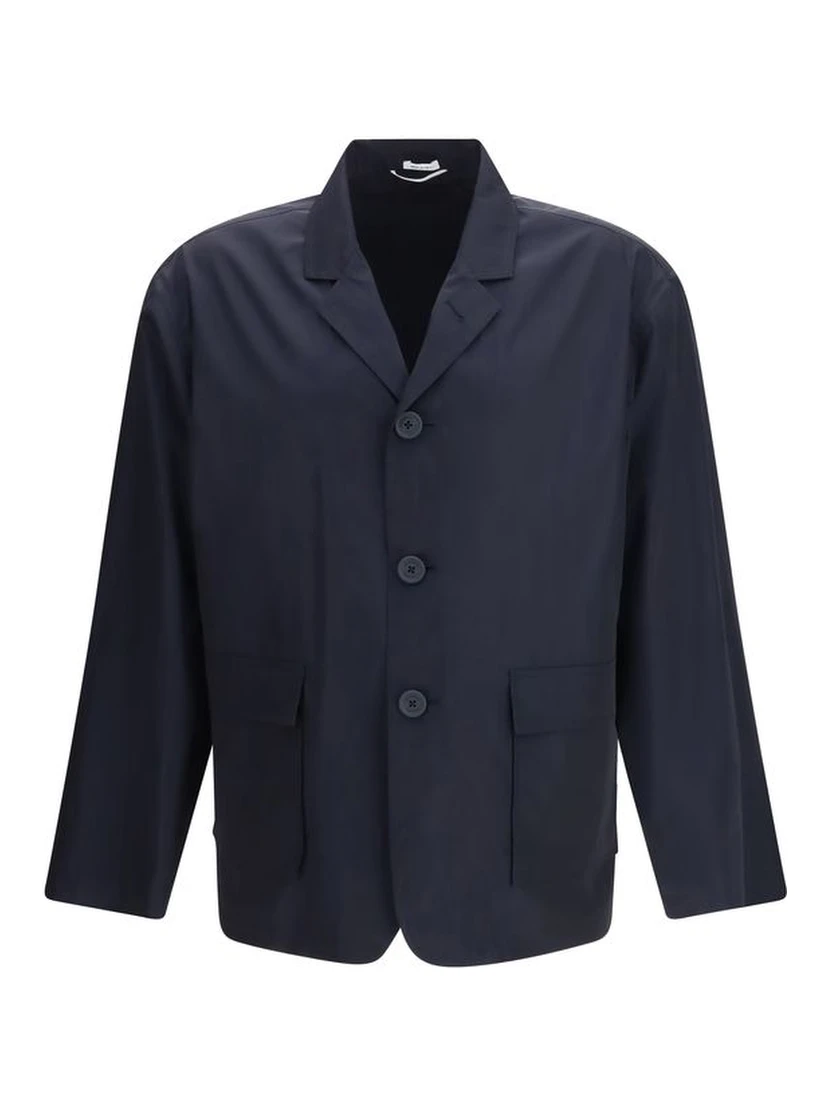 Blue Polyester Coat