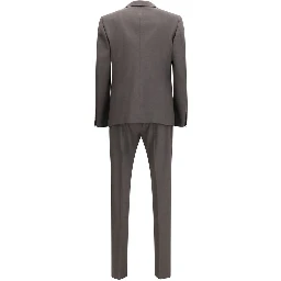 Gray Fleece Wool Two-Piece Suit