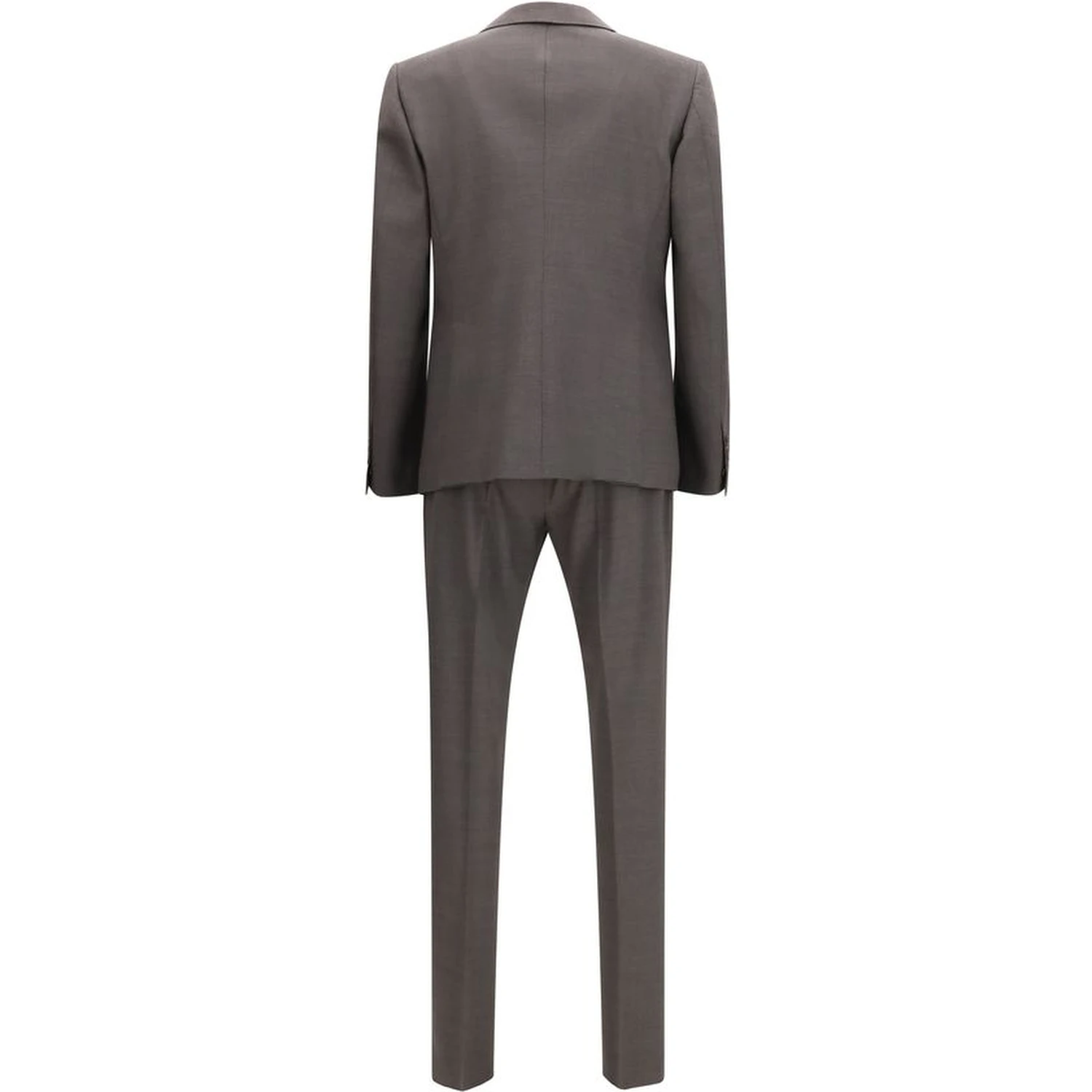 Gray Fleece Wool Two-Piece Suit