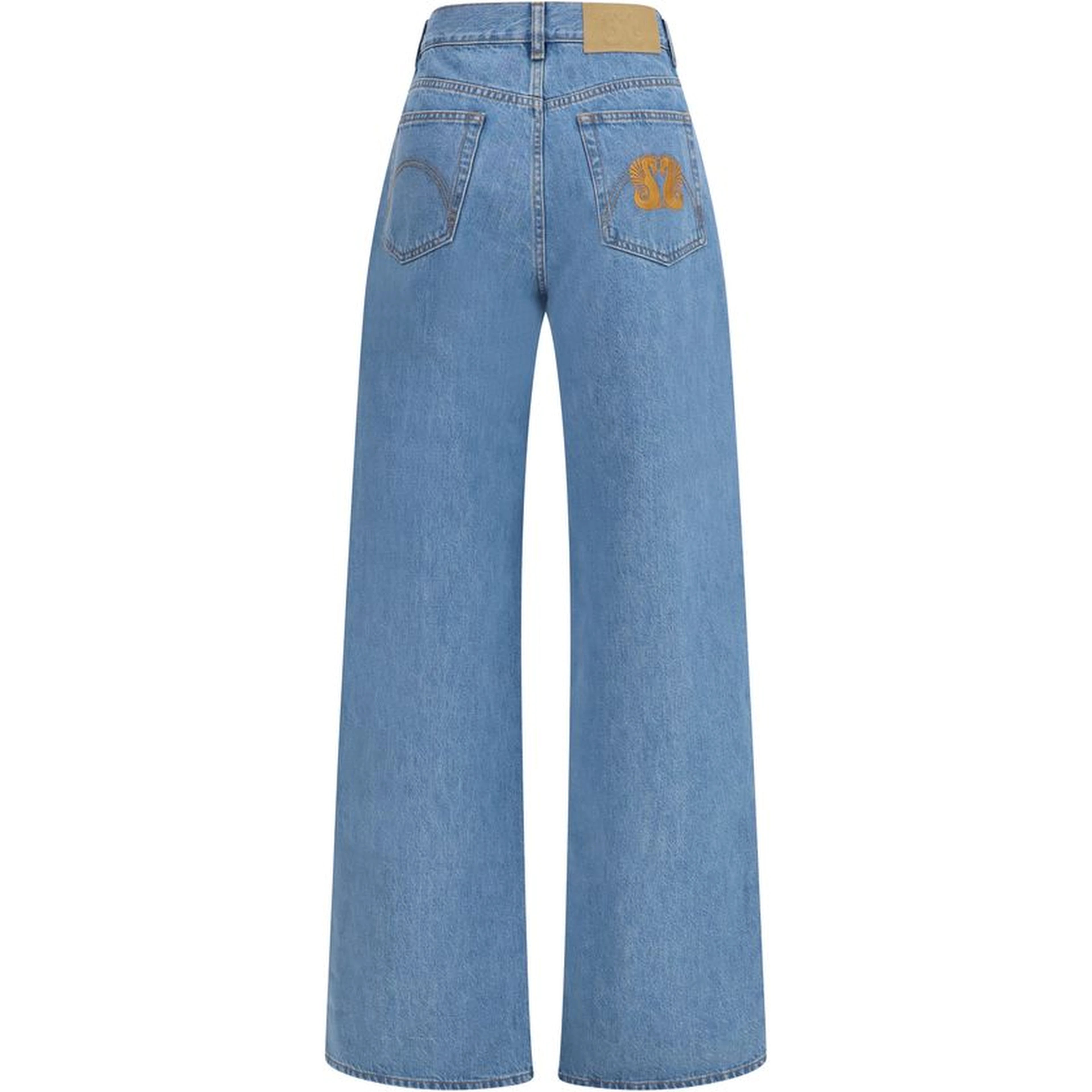 Blue Cotton Jeans Denim