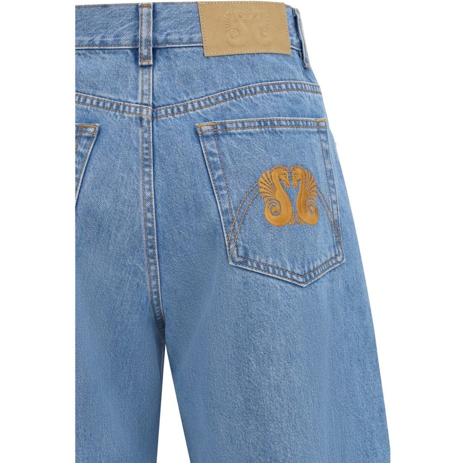 Blue Cotton Jeans Denim