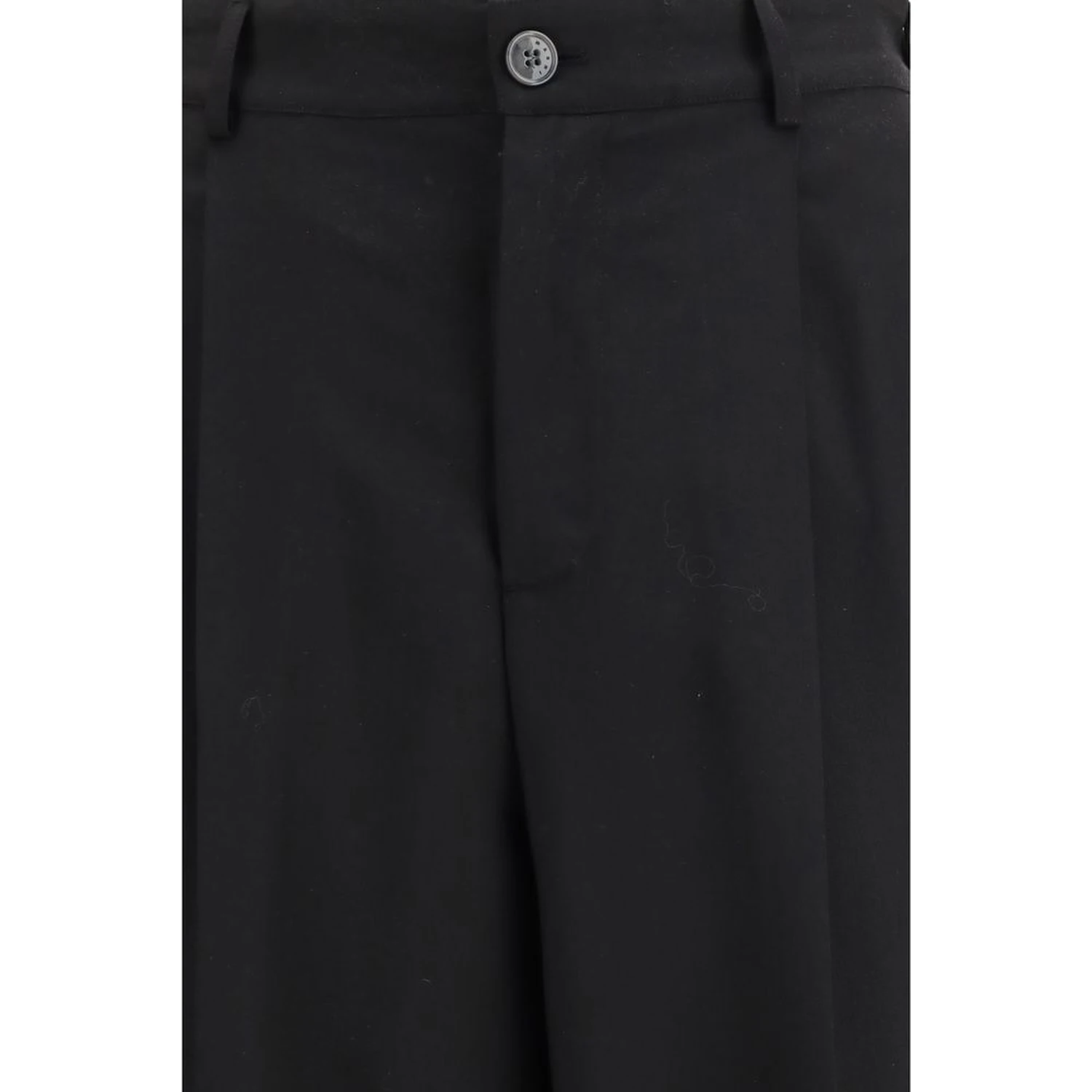 Black Fleece Wool Casual Pants