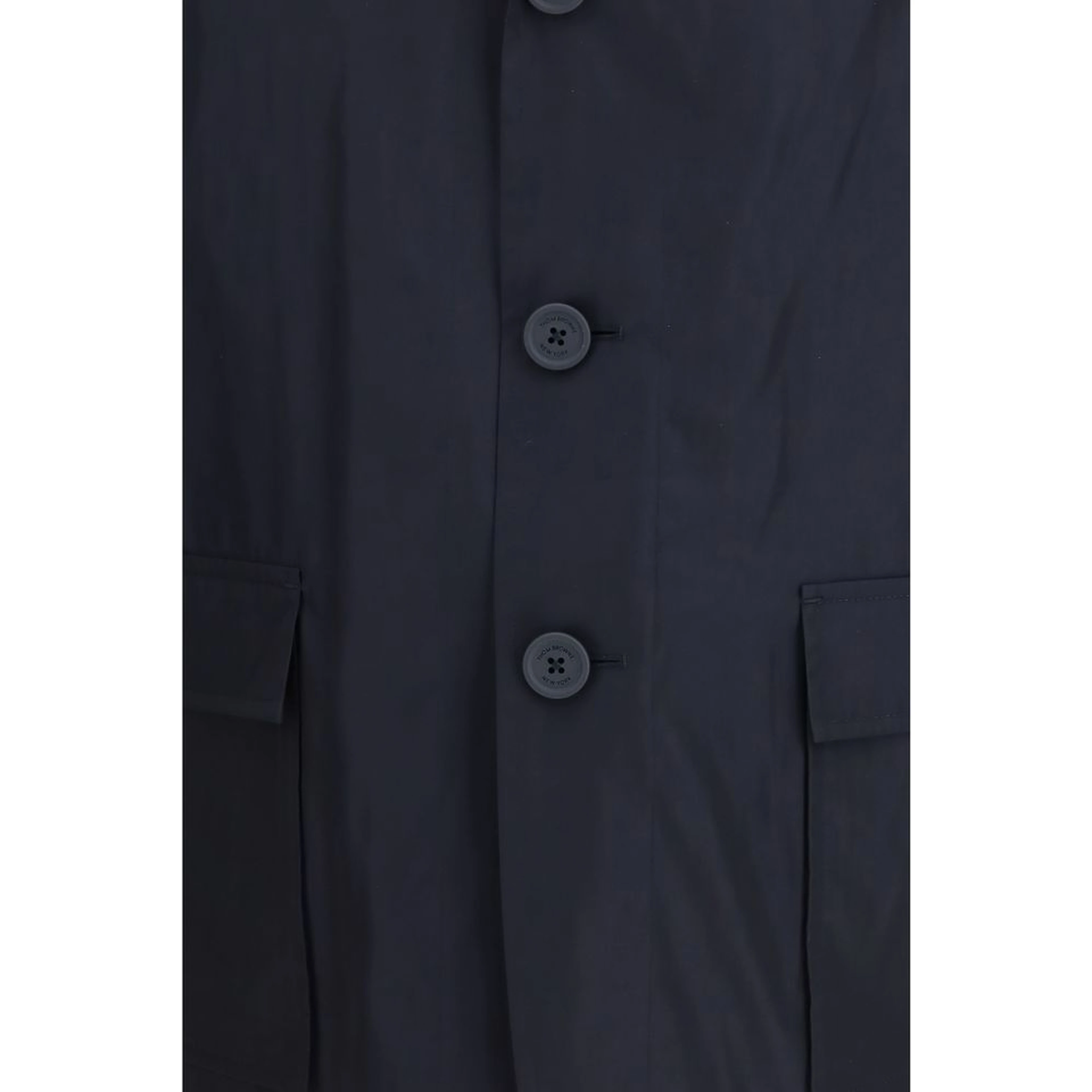 Blue Polyester Coat