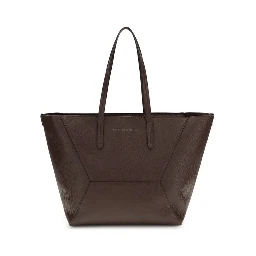 حقيبة كتف بوس توروس من جلد العجل البني