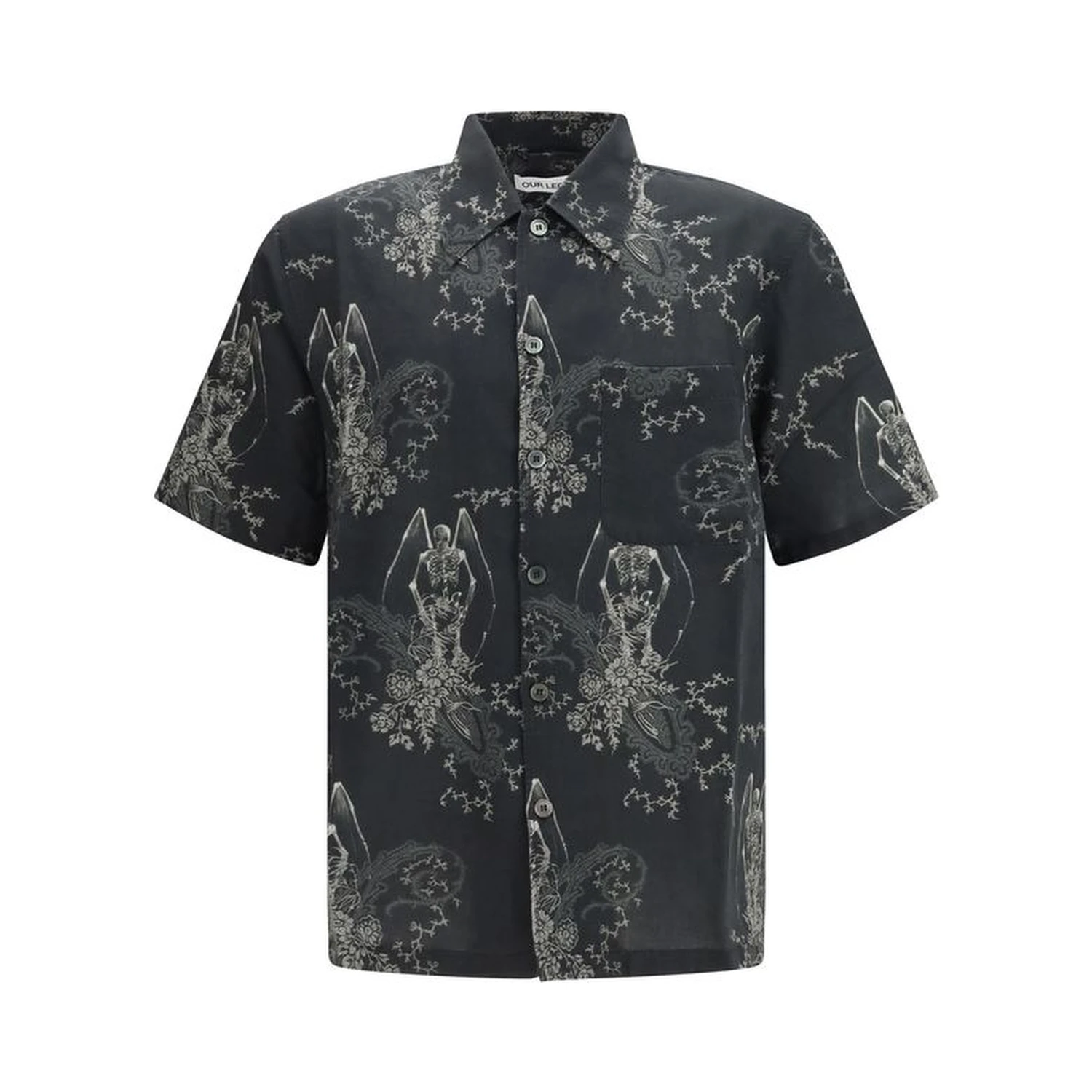 Gray Cotton Pattern Shirt