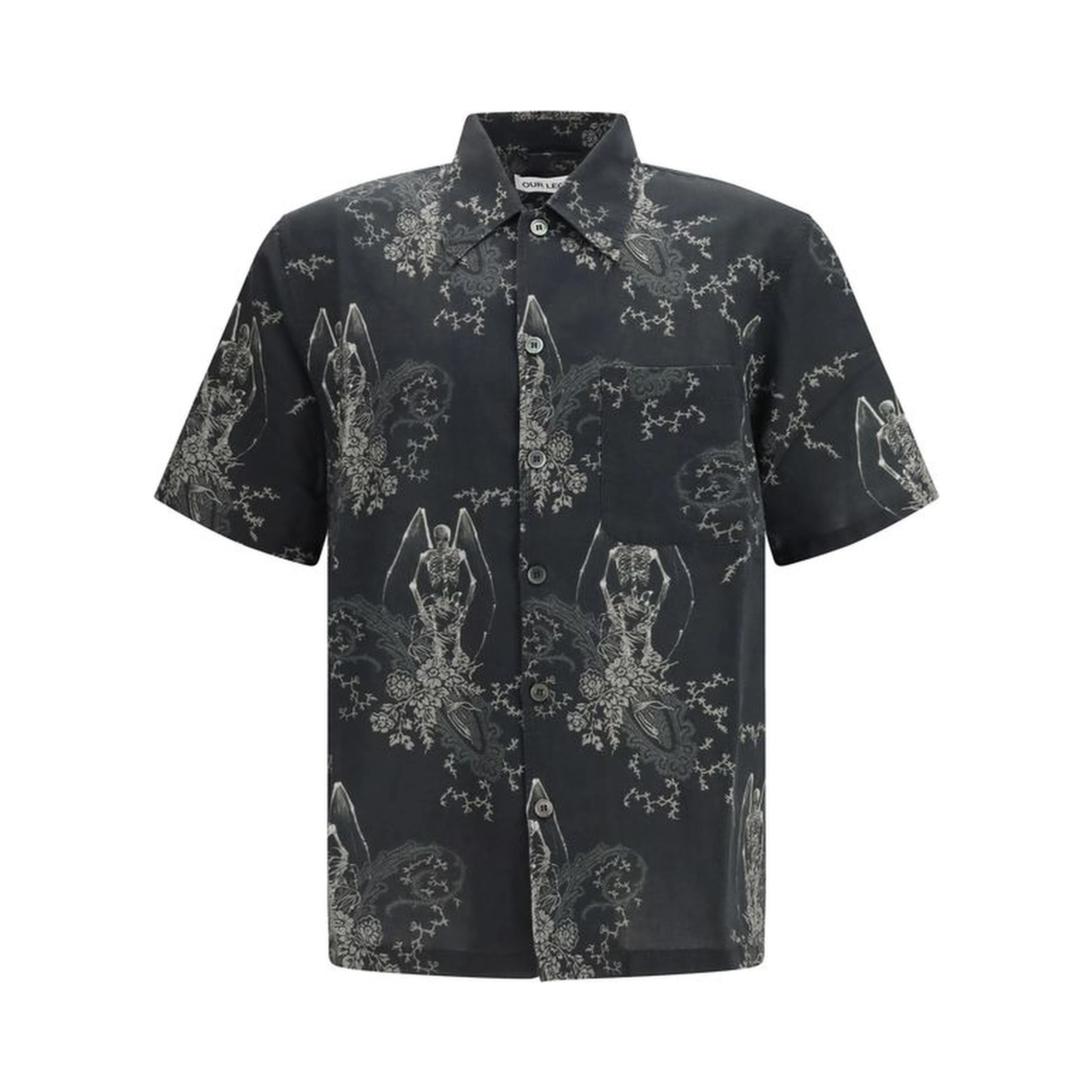 Gray Cotton Pattern Shirt