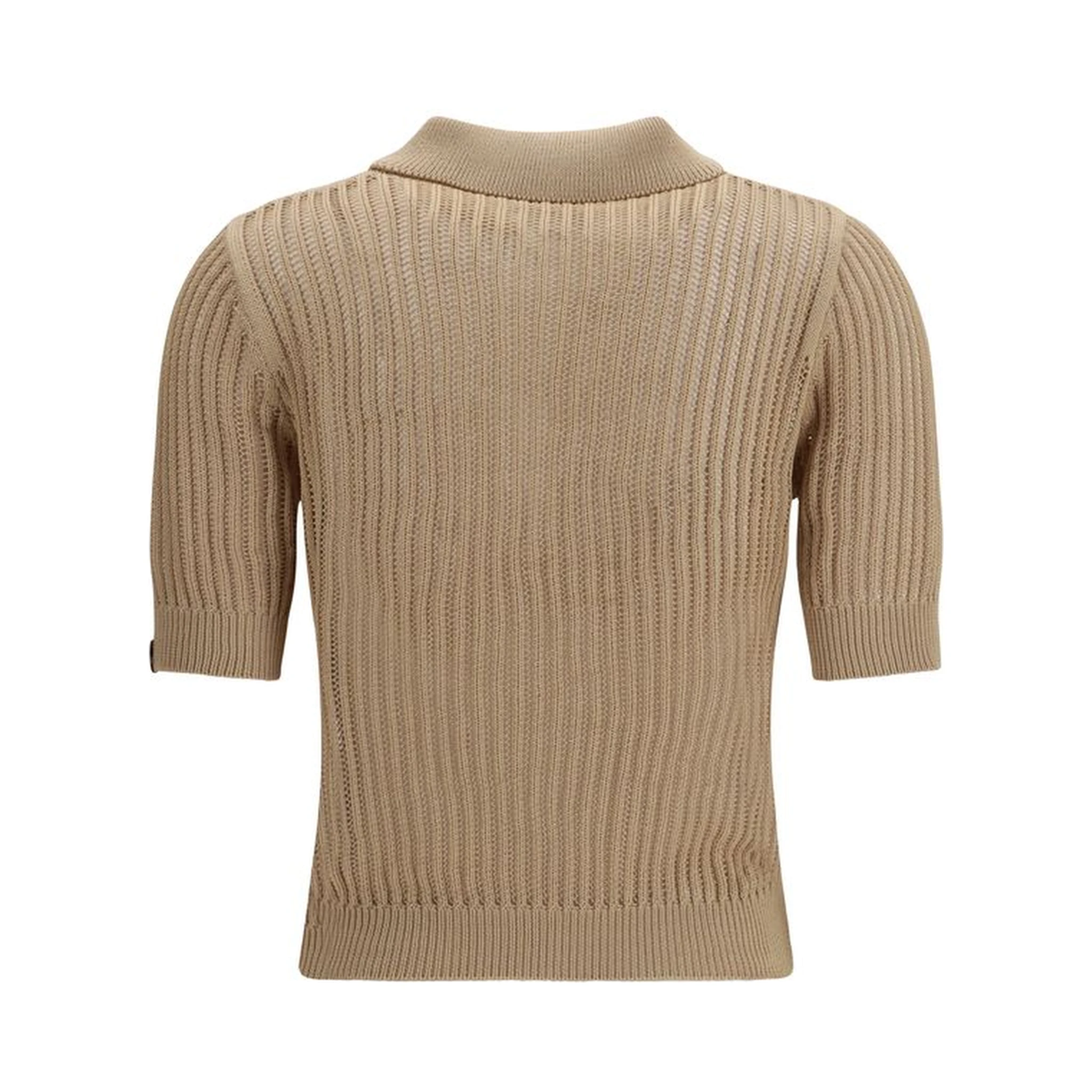 Beige Cotton Polo Shirt