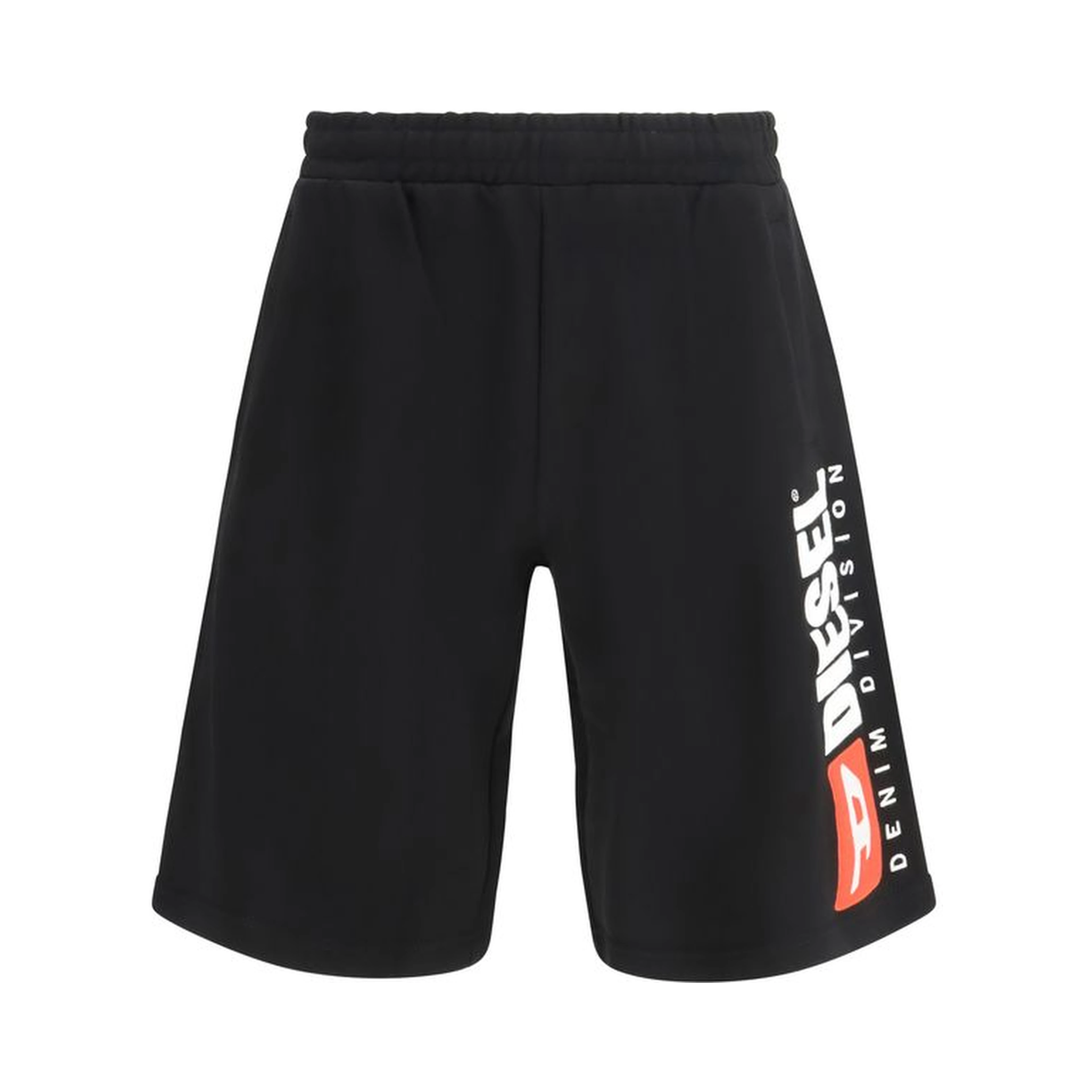 Black Cotton Bermuda Shorts