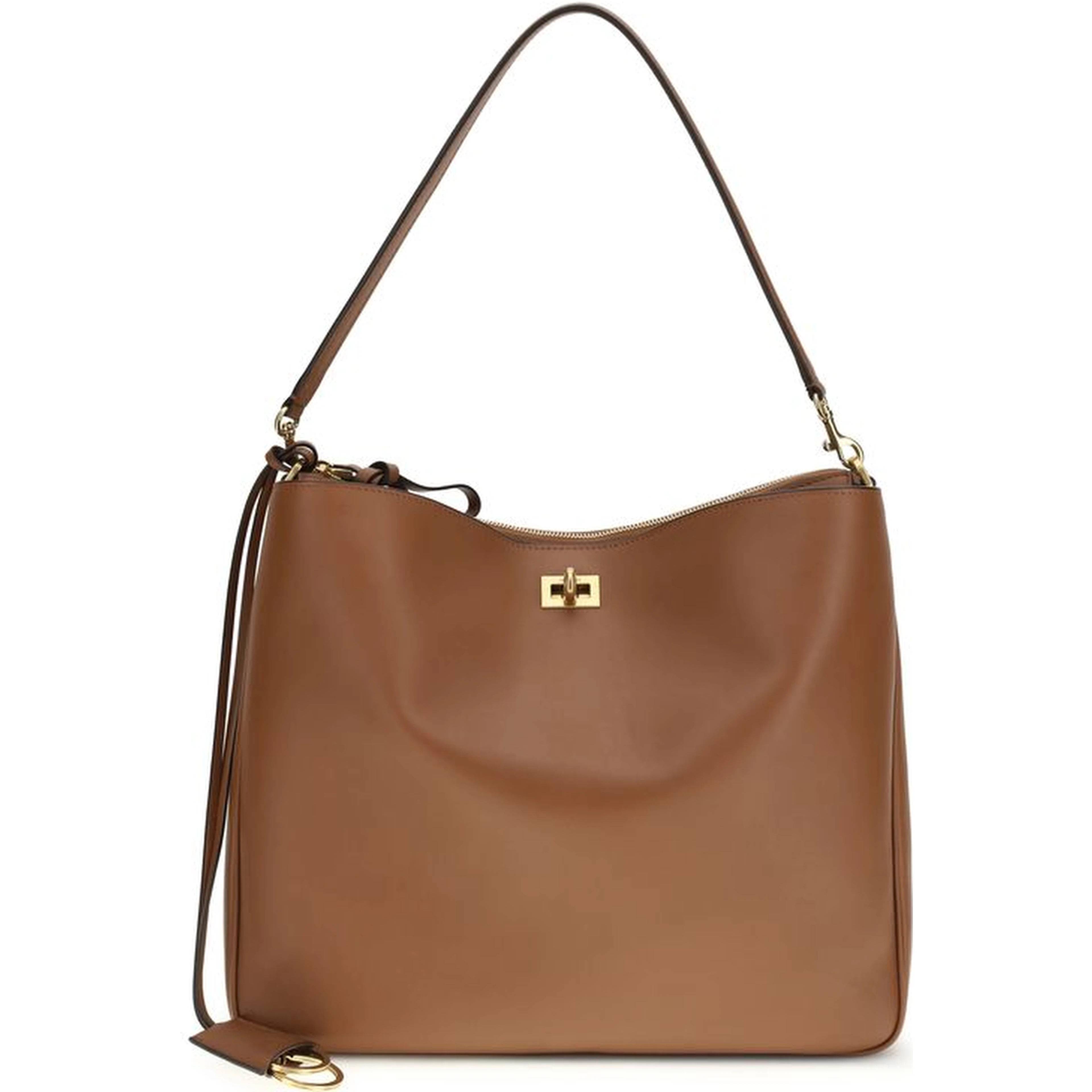 Beige Calf Leather Bos Taurus Shoulder Bag