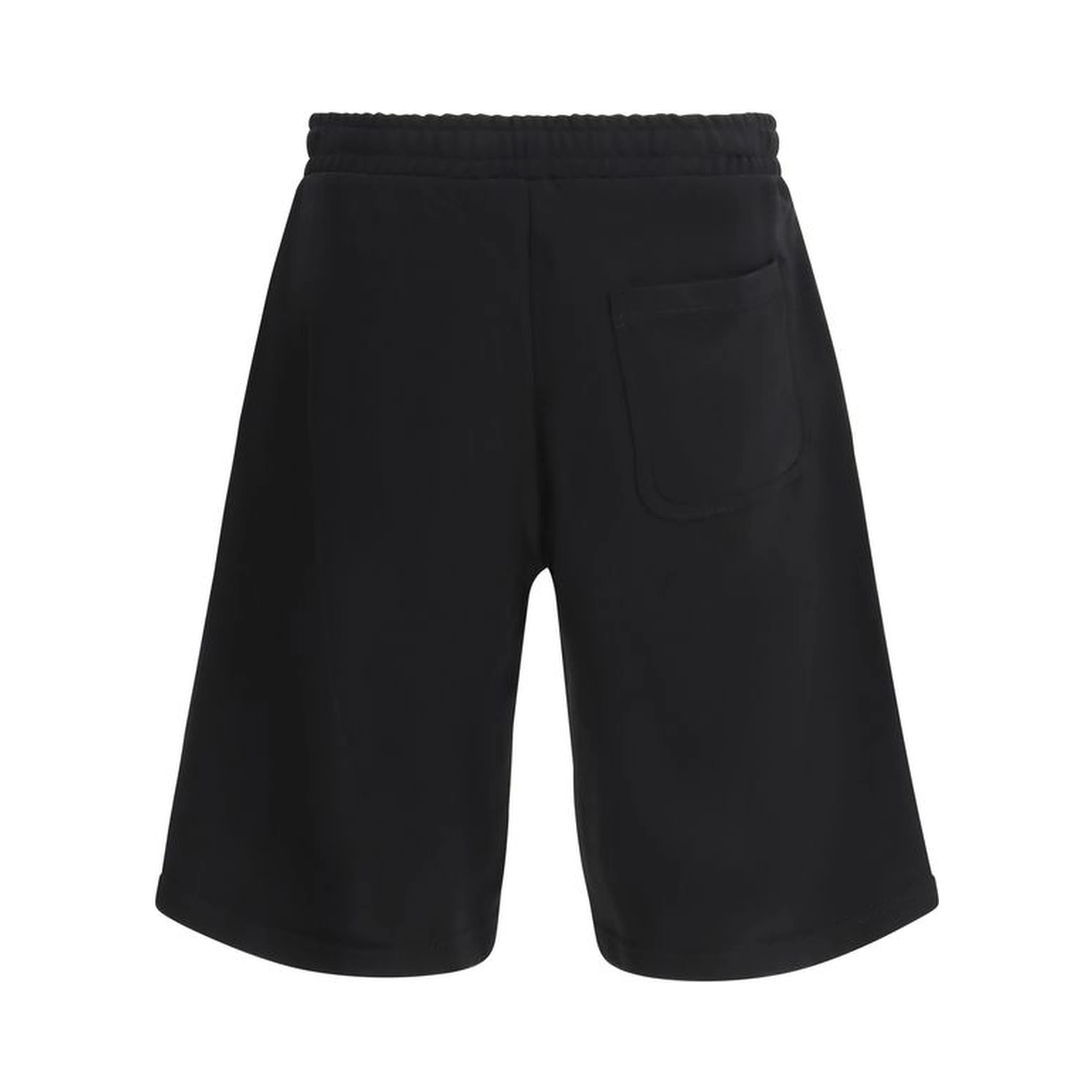 Black Cotton Bermuda Shorts