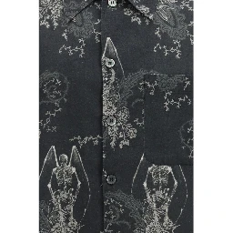 Gray Cotton Pattern Shirt