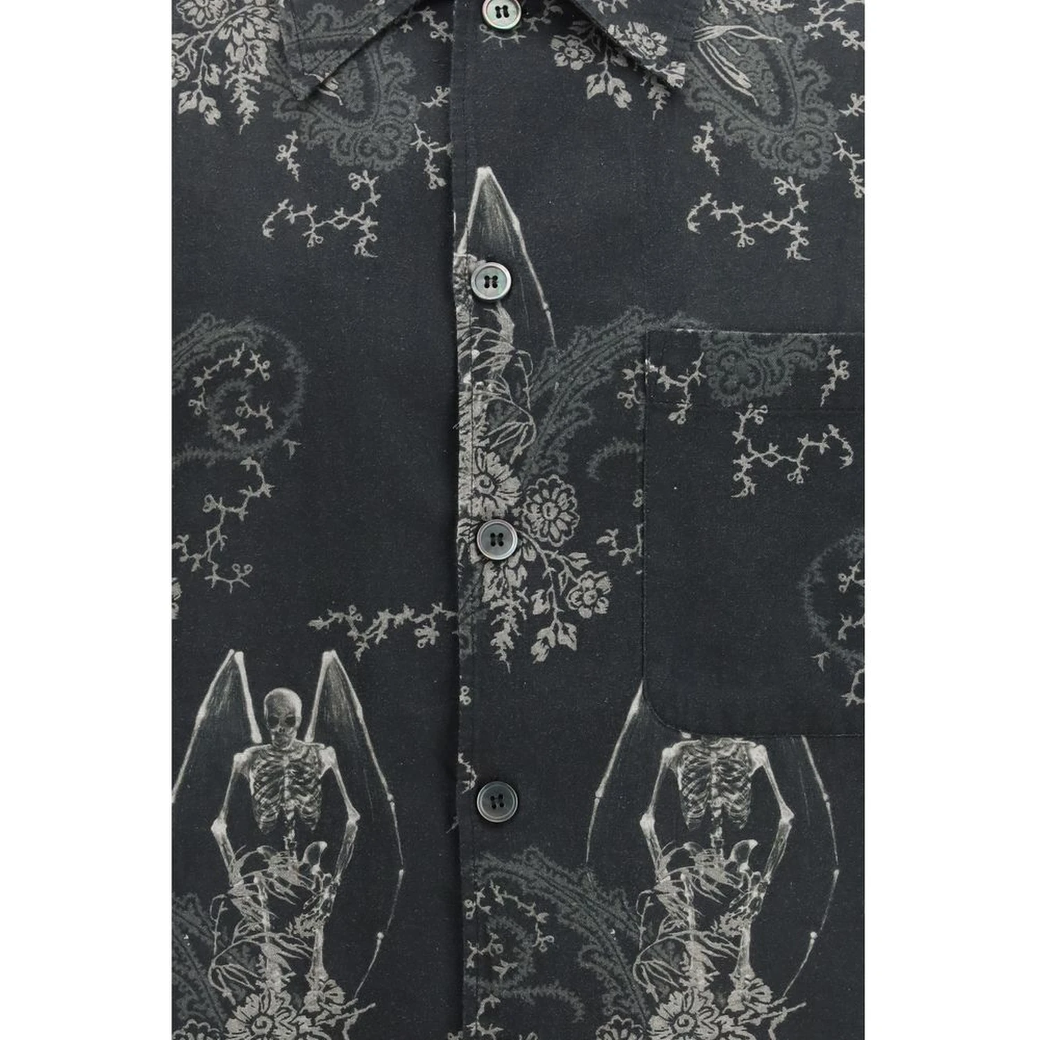 Gray Cotton Pattern Shirt