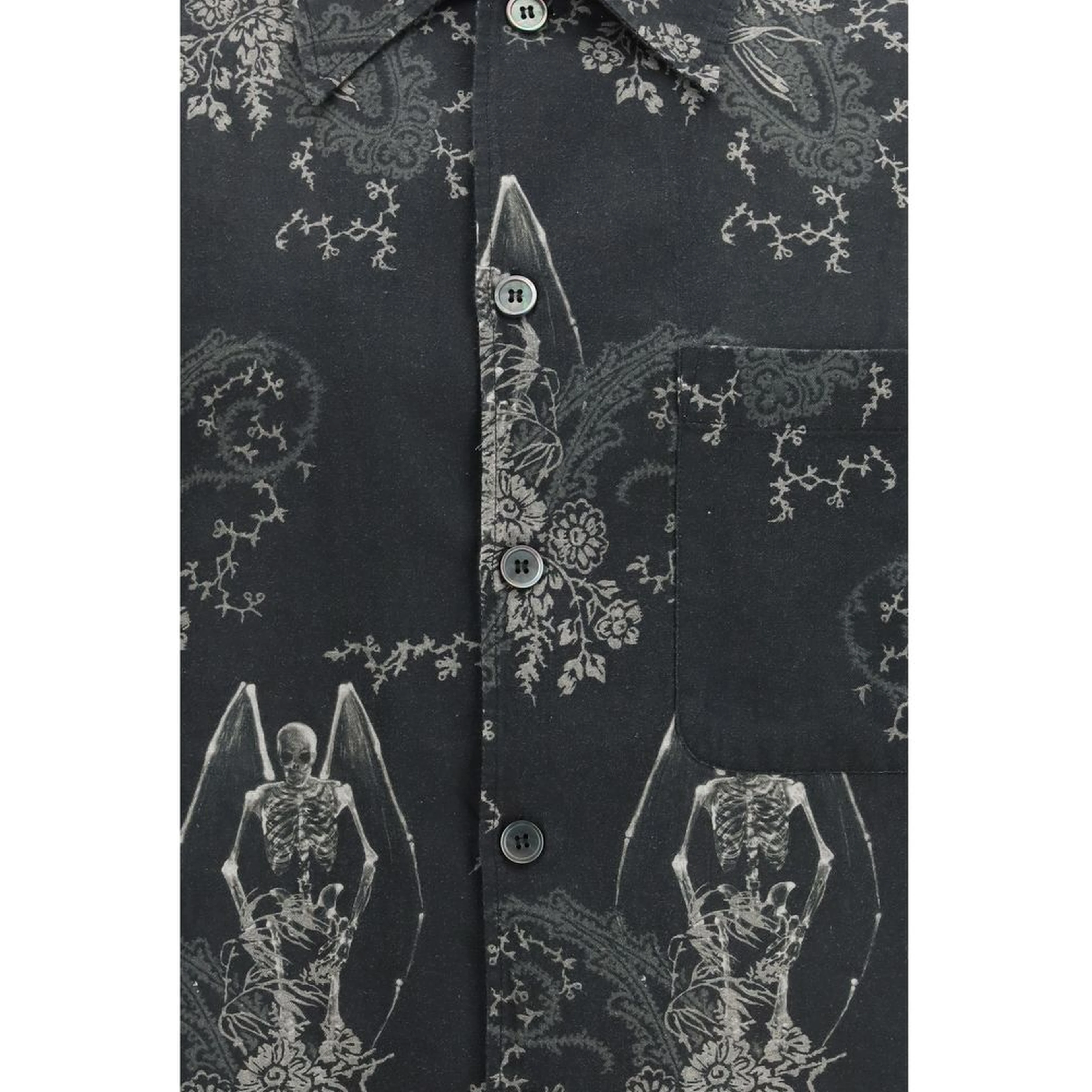 Gray Cotton Pattern Shirt