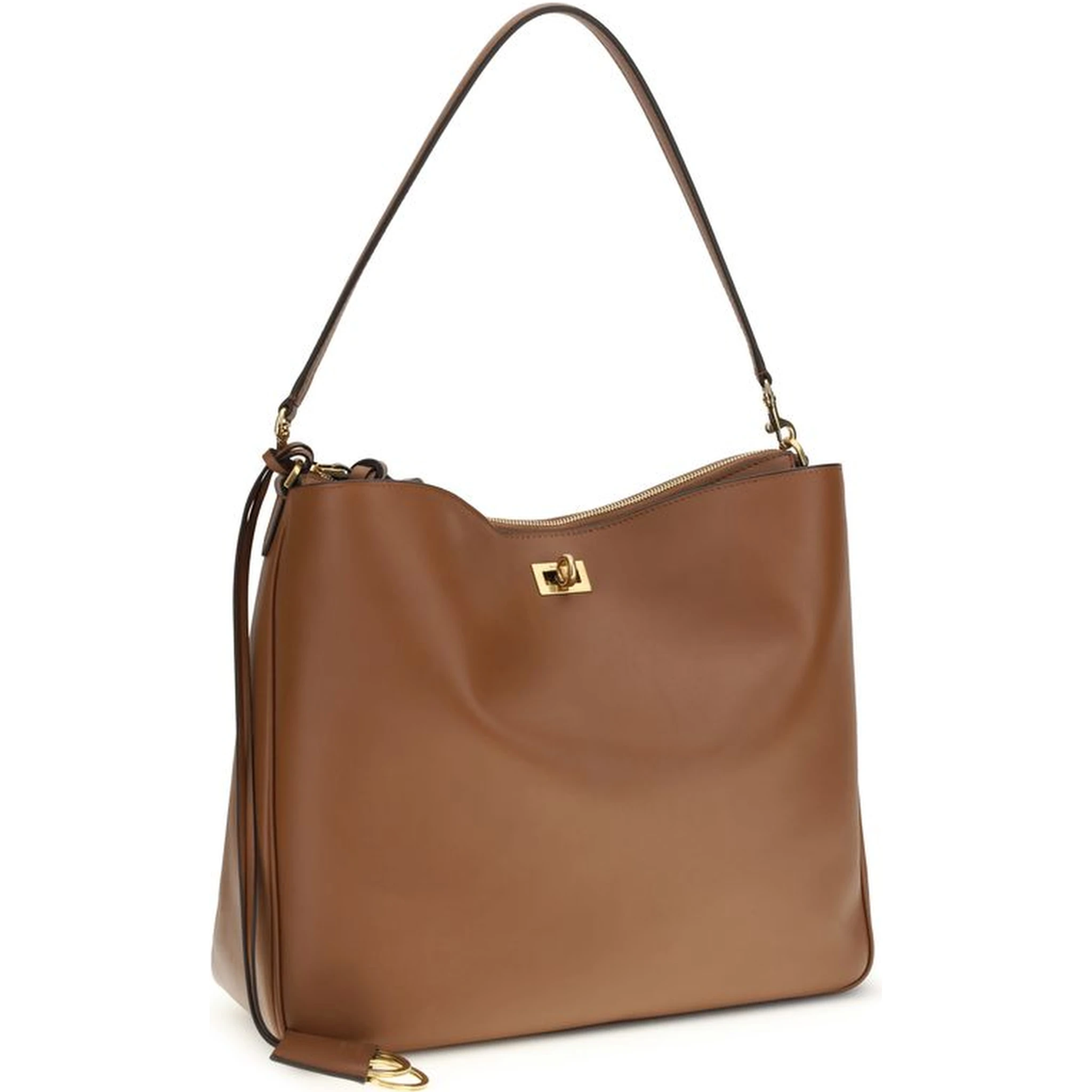 حقيبة كتف بوس توروس من جلد العجل البيج