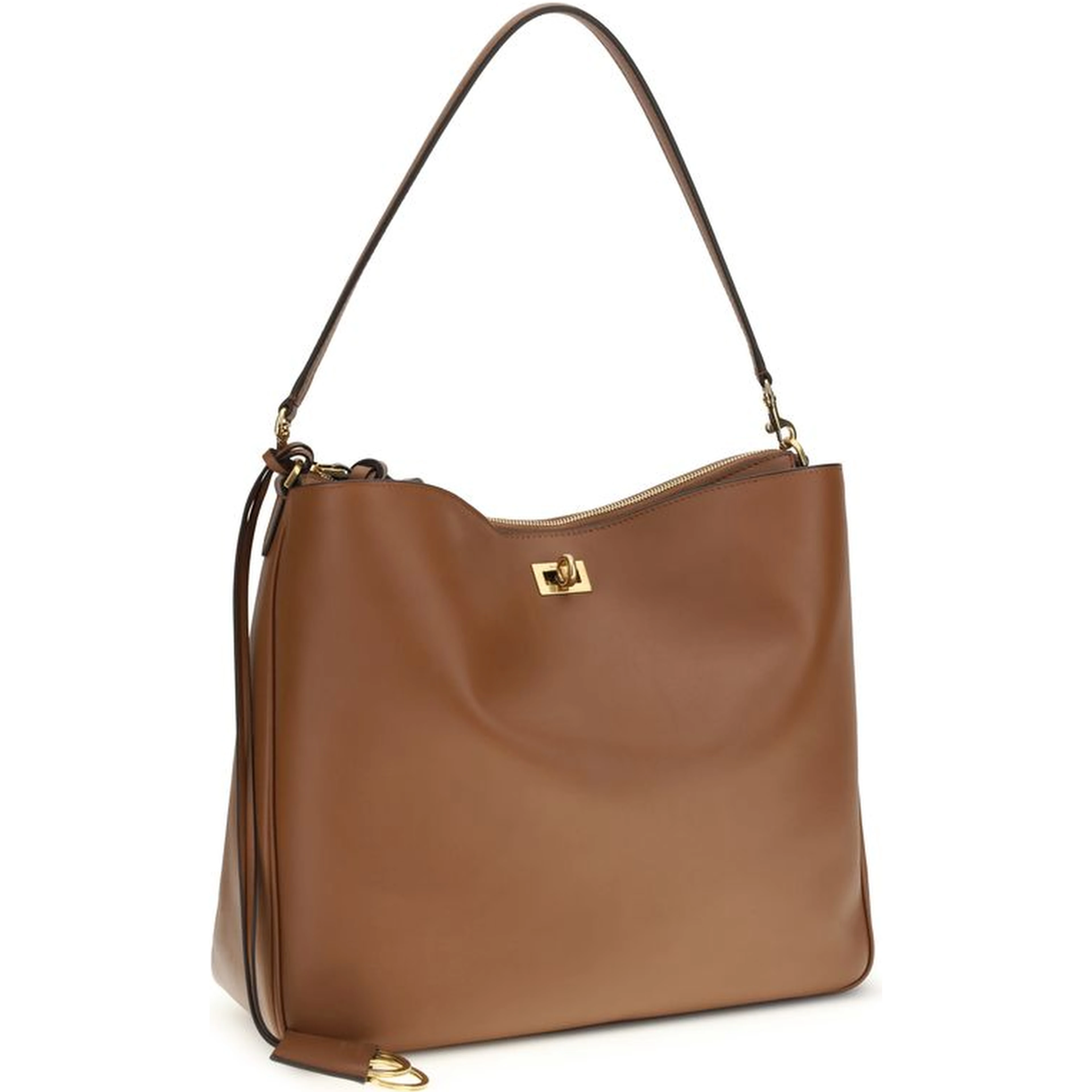 Beige Calf Leather Bos Taurus Shoulder Bag
