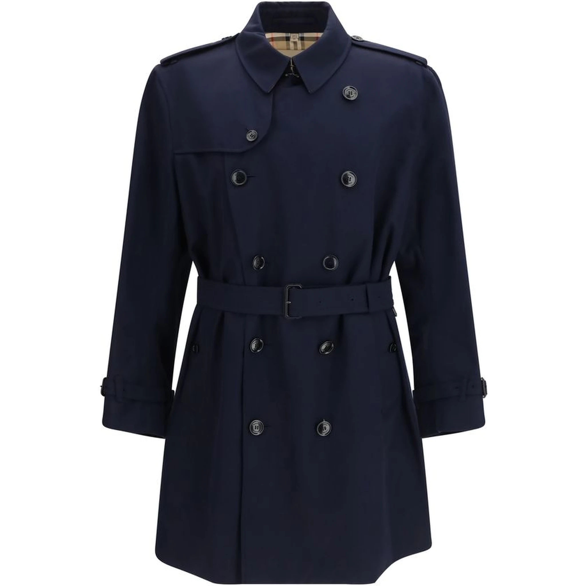 Blue Cotton Trench Coat