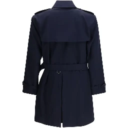 Blue Cotton Trench Coat