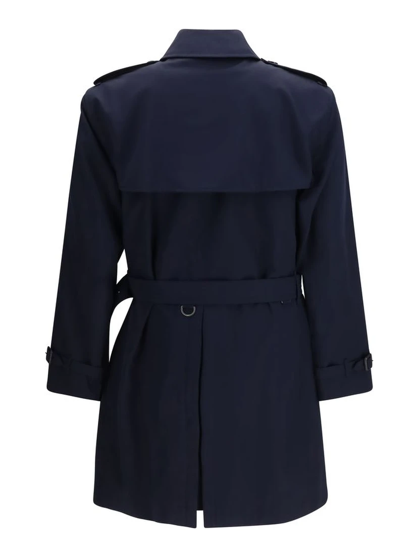 Blue Cotton Trench Coat