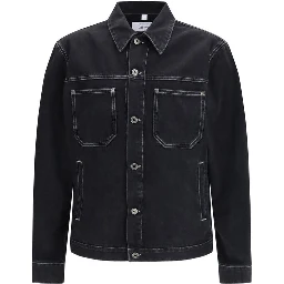 Black Cotton Denim Jacket