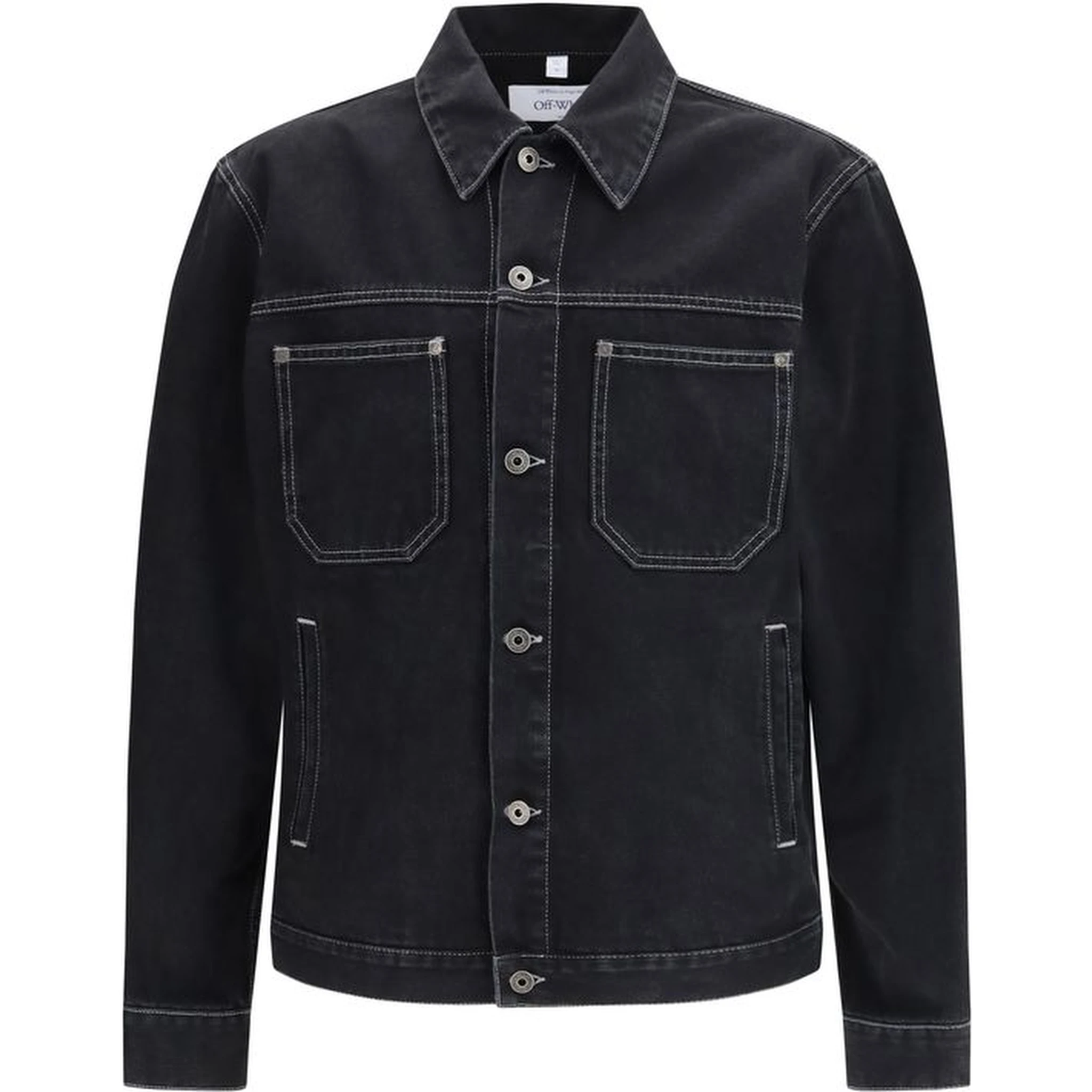 Black Cotton Denim Jacket