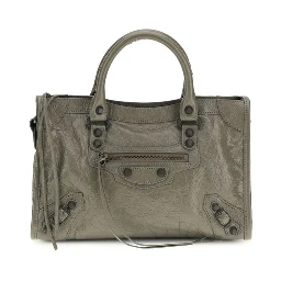 Gray Calf Leather Bos Taurus Shoulder Bag
