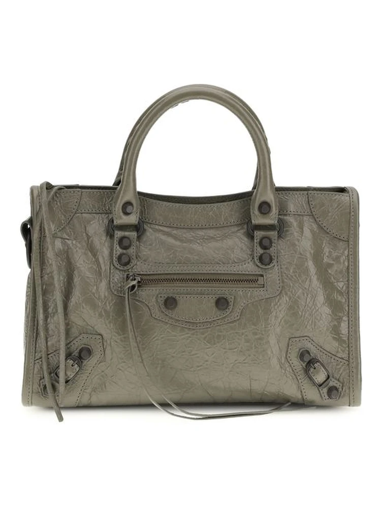 Gray Calf Leather Bos Taurus Shoulder Bag