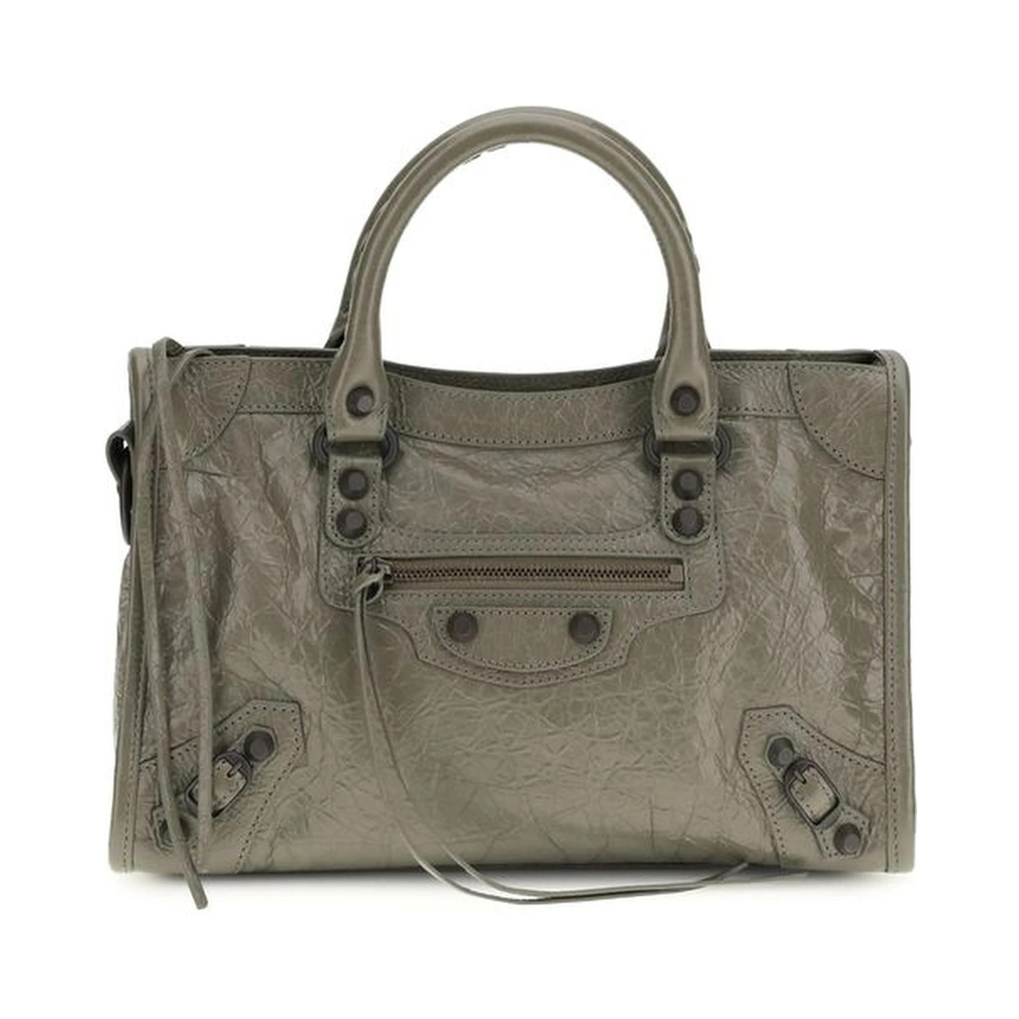 Gray Calf Leather Bos Taurus Shoulder Bag