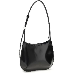 حقيبة كتف بوس توروس من جلد العجل الأسود