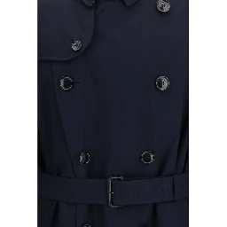 Blue Cotton Trench Coat