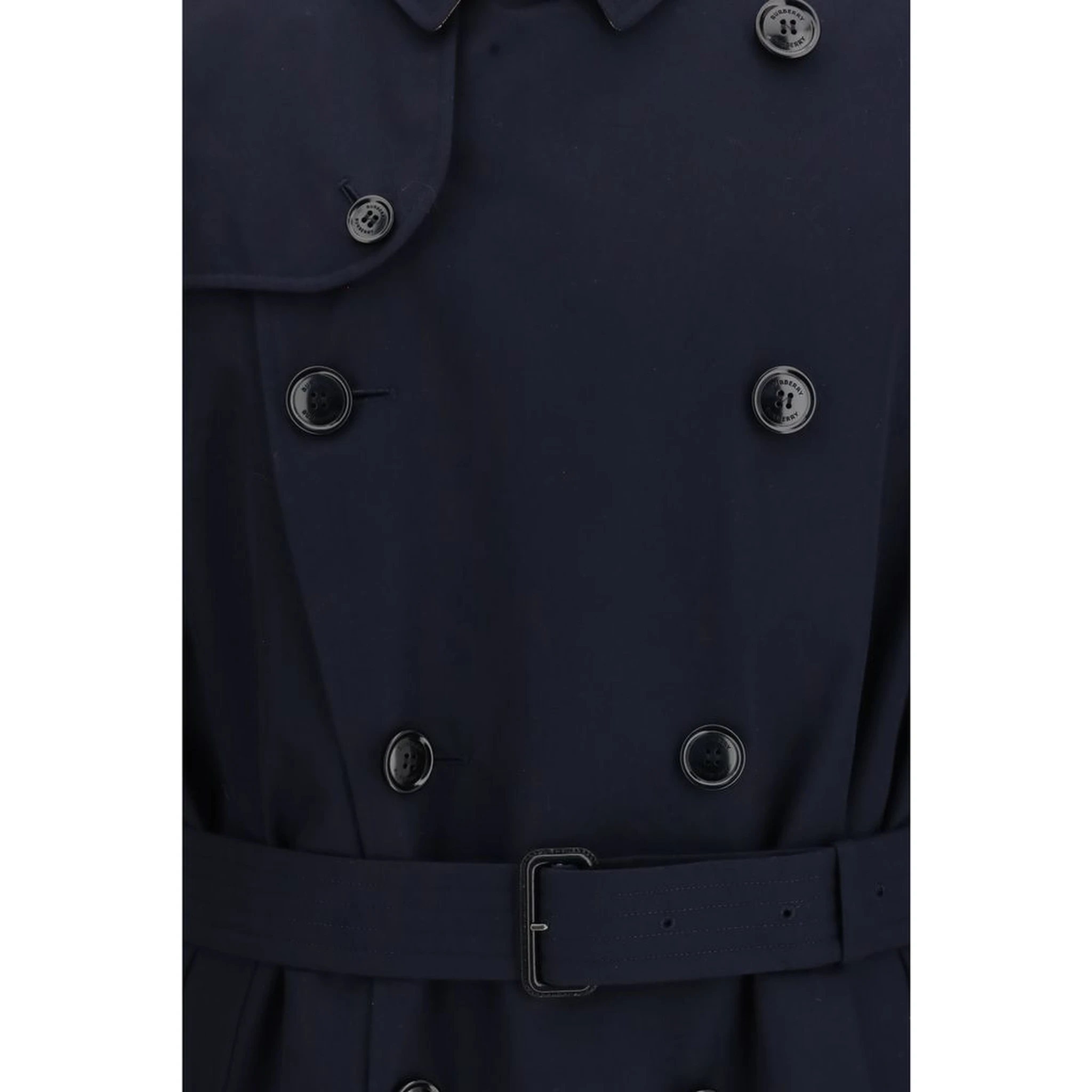Blue Cotton Trench Coat