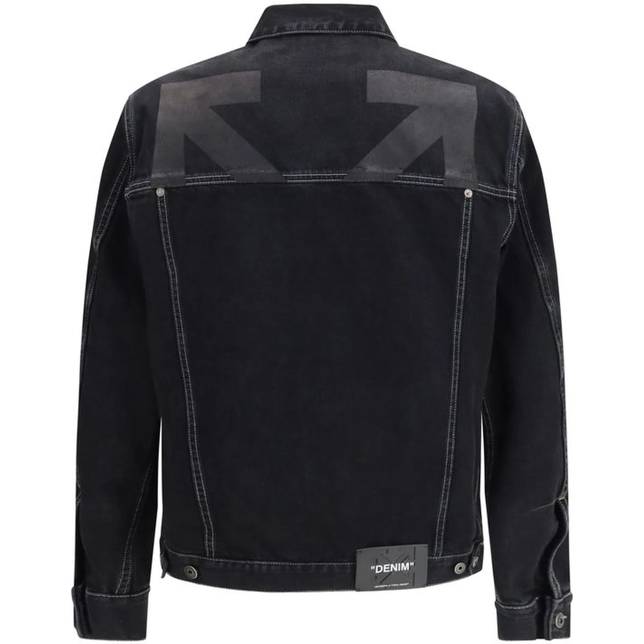 Black Cotton Denim Jacket