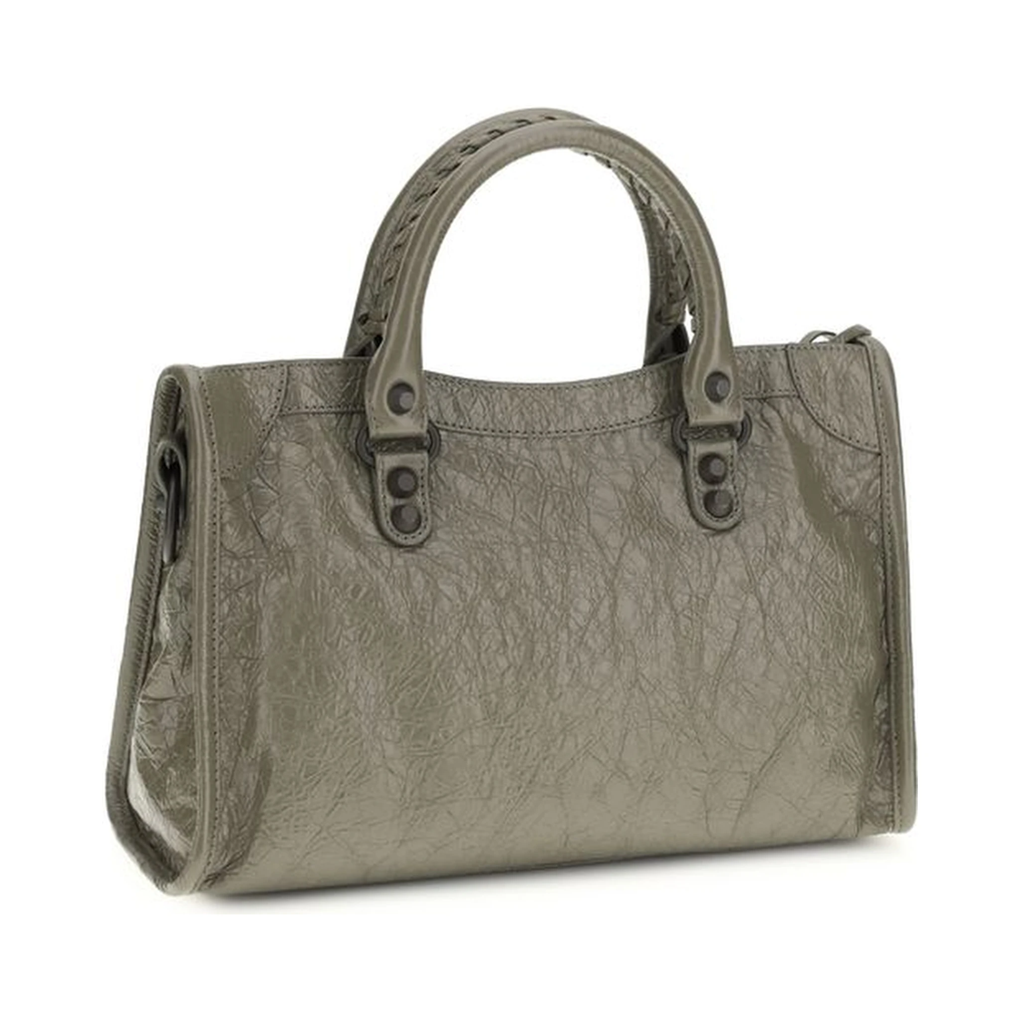 Gray Calf Leather Bos Taurus Shoulder Bag
