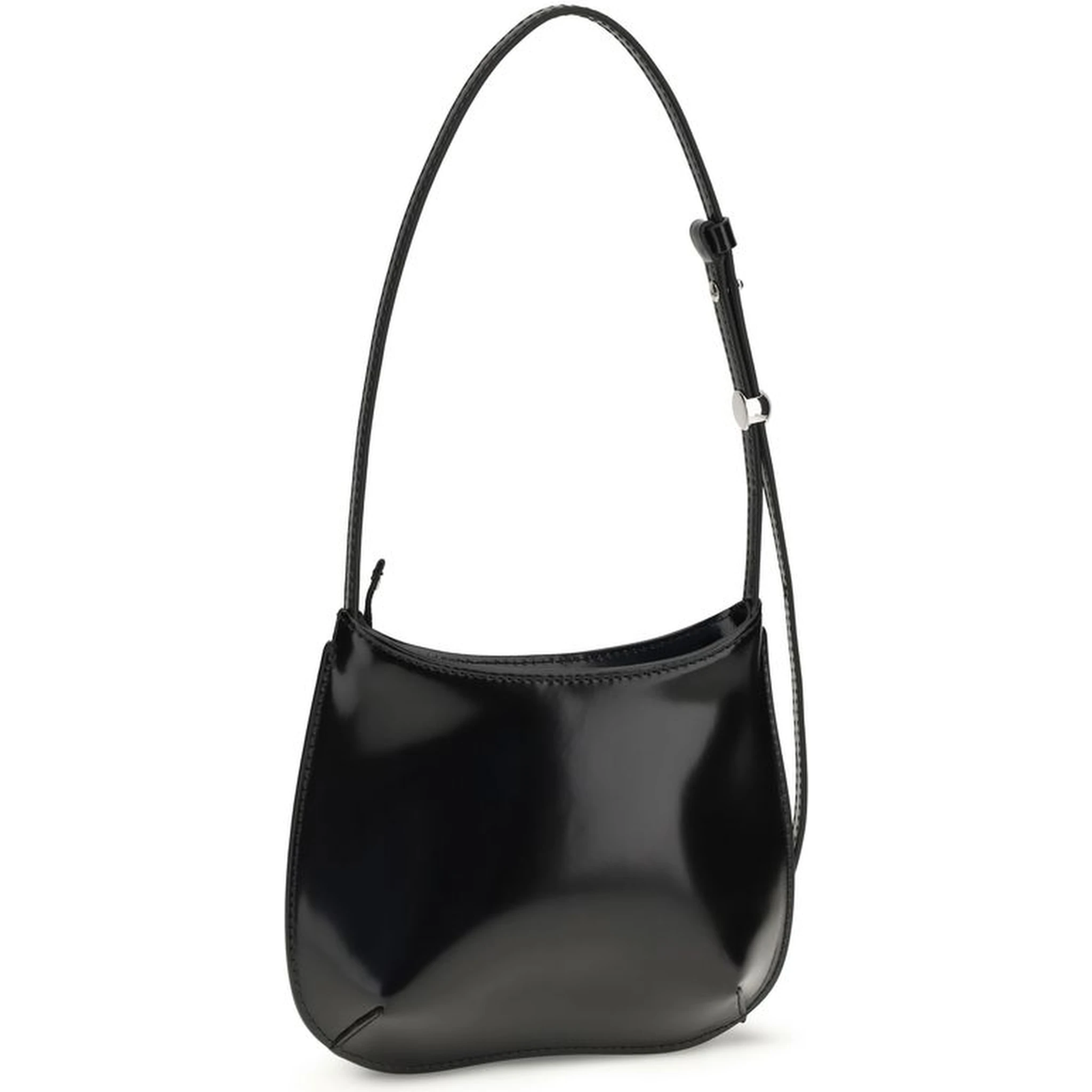 حقيبة كتف بوس توروس من جلد العجل الأسود