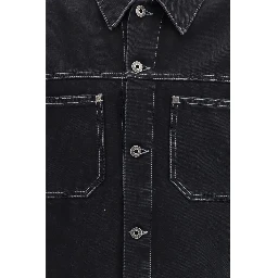 Black Cotton Denim Jacket