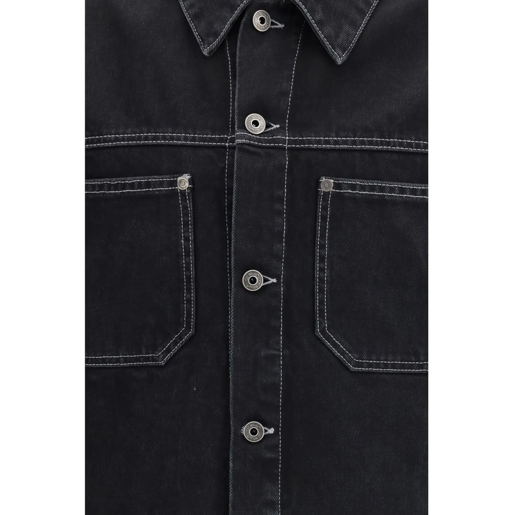 Black Cotton Denim Jacket