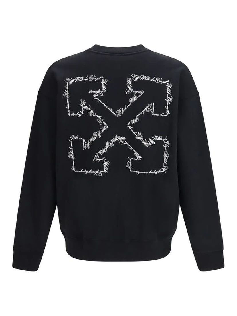 Black Cotton Sweatshirt