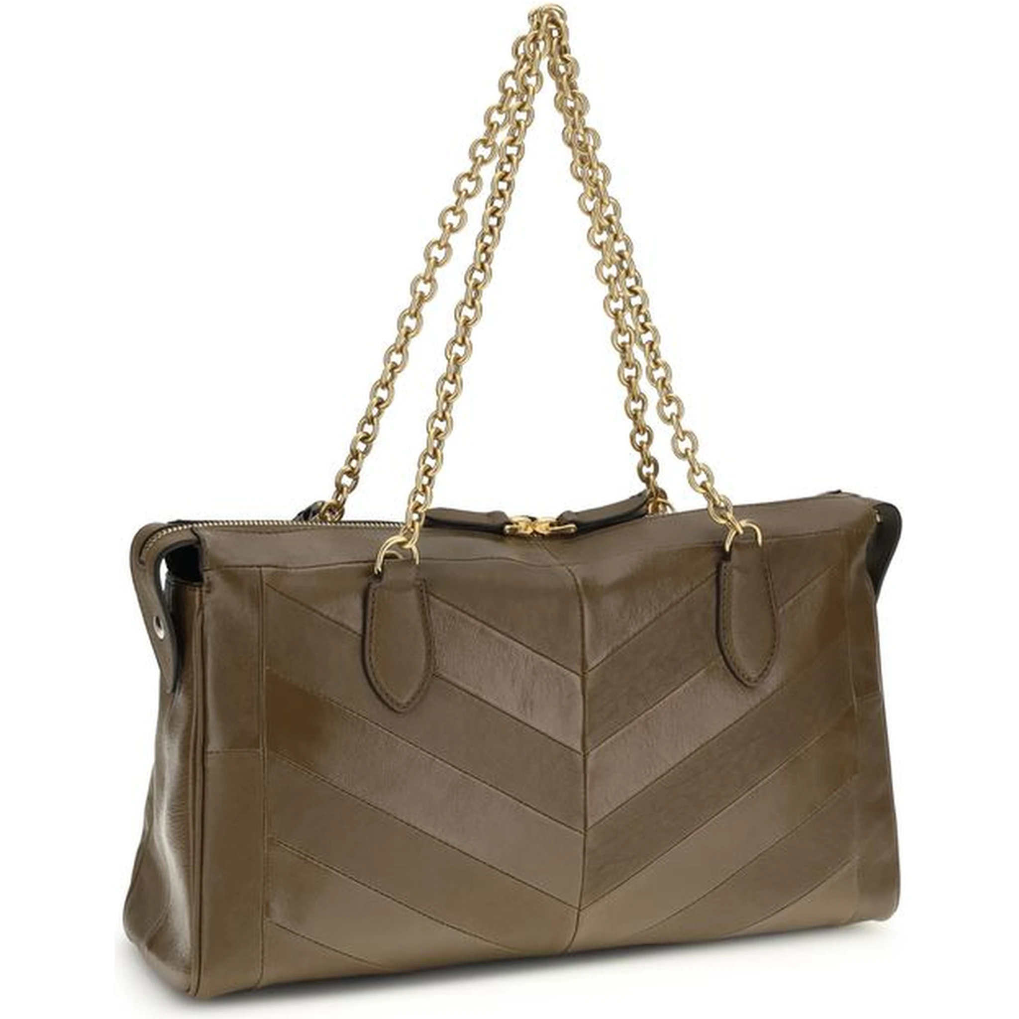 حقيبة كتف بوس توروس من جلد العجل البني