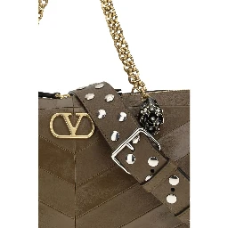 حقيبة كتف بوس توروس من جلد العجل البني