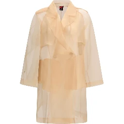Multicolor Silk Trench Coat
